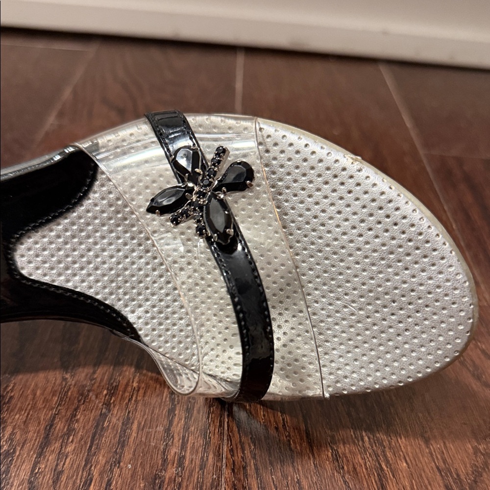 Classified Black Sandals with Silver Accents - Picture 6 of 6